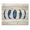Designart - Blue Moon Phases - Bohemian & Eclectic Print on Natural Pine Wood